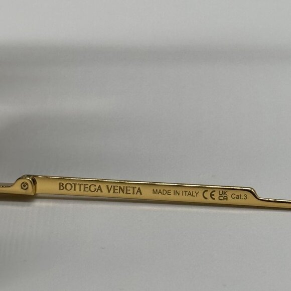 NEW BV1045S 001 BOTTEGA VENETA GOLD/GREY WOMEN BOTTEGA VENETA SUNGLASSES - Picture 14 of 15